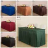 20 Colours Wedding Table Cloth Cover With Skirt Swag Ruffle Style Linen Party el Meeting Banquet Show Decoration 211103