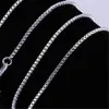 Halsbandskedjor 16-30 Platinumpläterad Halsband 1mm Kedja Fashion Chain Halsband för kvinnor Smycken