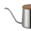 Kaffekanna Rostfritt stål Gooseneck Kettle Tekanna Induktion Spismaskin Espresso Percolator Barista 210423