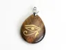 Natural Chakra Lapis Amethyst Tiger Eye Stone Engraved Crystal Reiki Healing Wedjat Eye Amulet Ancient Egyptian Religion Symbol Pendant