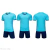 2021 lac bleu maillots de football pour adultes ensembles de vêtements de football maillot de survêtement à manches courtes