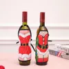 Boże Narodzenie przyjęcie czerwone wino szampana piwa butelka stołowa dekoracji fartuch Santa prezent opakowania