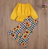 Kids Girls Fashion Clothing Sets Autumn Baby Girl Leopard T-Shirt Tops Leather Skirt Outfits Children