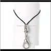 Мода Drop Delive 2021 100 PC Lanyard Lariat Strap Bords Crap Stress Clasp Coant Crowchains Крюки мобильный набор шарм