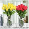 100PCS Latex Tulips Artificial PU bouquet Real touch flowers For Home decoration Wedding Decorative 8 Colors Option
