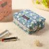 Sacs de rangement mode Portable sac à main voyage trousse de toilette toilette doux Floral cosmétique organisateur beauté pochette Kit maquillage maquillage