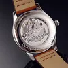 TWF 30 von 1962 Retro Classic Miyota Automatik Herrenuhr 135.003-62-SC Stahlgehäuse weißes Zifferblatt mit Strichmarkierungen 39,5 mm schwarzes Lederarmband Uhren Puretime G1b2