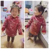 Tjejer cheongsam vinter 2-10 år år broderi förtjockning barn baby flicka traditionell kinesisk stil etnisk tang klänning 210529