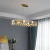 Luxury postmodern chandeliers atmospheric living room chandelier simple LED dining room bedroom chandelier clothing store lamps