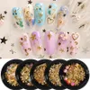 3D Metal Rebites Nail Art Moda DIY Studs Redondo Moon Nails Art Decoração Pérola Adesivos Manicure Acessórios 6styles