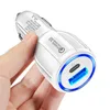 18W QC30 USB Telefon 3A Power Outlet Adapter PD Typec Fast Car Charger för Xiaomi Samsung iPhone 13 12 11Pro2948991