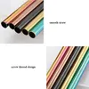 215mm Wide Stainless Steel Drinking Straws Reusable Colorful Boba Smoothie Milky Tea Metal Straw4144399