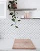 Art3d 6-Sheet 3D Wall Stickers Self-adhesive Diamond Mosaic Peel and Stick Backsplash Tiles for Kitchen Bathroom , Wallpapers(26.4X26.4CM)
