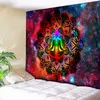 Starry Night Galaxy Decor Psychedelic Tapestry Muur Opknoping Indian Mandala Tapestry Hippie Chakra Tapestries Boho Muurdoek 210609