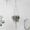 Macramé Suspendu Planteur Pot De Fleur Panier Pots De Jardin Jardinières Balcon Décorations Plante Suspension Intérieur Extérieur Décor À La Maison 210922