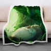 3D Anime Totoro Cartoon Print Sherpa Deken Couch Quilt Cover Travel Beddengoed Sofa Auto Outlet Fluwelen Pluche Sleep Fleece Dekens