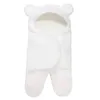 Bebek Uyku Tulumları Ultra-Yumuşak Kabarık Polar Doğan Alma Battaniye Bebek Erkek Kız Giysileri Kreş Wrap Kundak 211101