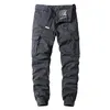 5 Farben Herren Hosen lässige Baumwoll-Cargohose Elastizität Outdoor Wanderwanderung Taktische Jogginghose Männliche Militär-Multipocket-Kampfhosen