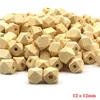 2021 Branelli distanziali di legno Branelli naturali Gioielli geometrici non finiti FAI DA TE Collana in legno Recuperazioni 100pcs / lot 10-20mm