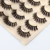 10 Pairs 3D Faux Vizon Kirpik Kabarık Dramatik Kirpik Uzatma Makyaj Wispy Lashes Doğal Uzun Makyaj Araçları