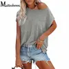 Damska T-Shirt Tees Lato Solidna Kieszonkowa Bez Ramiączek O Neck Krótki Rękaw Top Kobiety 5xl Oversized Casual T Shirt Różowy 2022