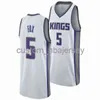 Mens Kvinnor Ungdom De'aaron Fox # 5 Swingman Jersey Stitched Custom Name Any Number Basketball Jerseys