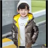 Outwear Babykleidung Baby Mutterschaft Drop Lieferung 2021 eingetroffen Kinder Kapuze Daunenmantel Jacke Herbst Winter Jungen Mädchen Baumwolle gepolsterter Parka