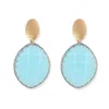 Geometric Glass Dangle Earrings for Women Fashion Candy Color Crystal Pendant Vintage Jewelry Personality