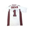 Niestandardowy Antonio Brown 1# High School Football Hafdery Ed White Dowolne nazwy rozmiar S-4xl Koszulki Najwyższej jakości