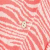 Za Animal Print Jacquard Strickhemd Damen Kurzarm Vintage Sommer Cropped Shirts Frau Chic Button Up Rosa Bluse Top 210602