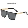 Fashion Eyewear Zonnebril Zonnebril Designer Heren Dames met blauwe gevallen Zwart metalen frame Donker 50 mm Lenses284M