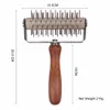 Stainless Tools Steel Dough Roller Docker with Wooden handle Pizza Cake Pie Bread Baking Tool 8-inch