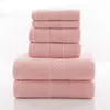 Cotton Gray Bath Towel 6pcs/Set A Soft Solid Color Towels Holiday Party Gifts Hotel Home Supplies Kids Adult 74bs Q2