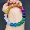 Naturlig kristallgåva stupa armband för kvinnor singel cirkel smycken romantisk avslappnad yoga chakra mode