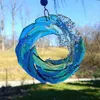 Obiekty dekoracyjne Figurki Transparent 1 PC Fused Żywica Ocean Wave Suncatcher Ornament Craft Wall Wiszące Sztuka Wisiorek Wystrój Domu Wygraj