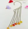 Women's alloy plating without pierced bullet earrings long exaggerated and generous tassel earrings GC392