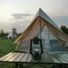 2,75 * 2,4 * 2M Tenda de sino à prova d'água de algodão, barraca de acampamento, pólo de alumínio de casamento 3-5person Barracas e abrigos