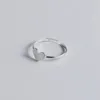 Véritable 925 Sterling Silver Love Heart Ring Femmes Minimaliste Mode Sweet Girl Étudiant Bijoux Fête D'anniversaire Cadeau 210507