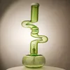 Unique Heady Hookahs Big Beaker Glass Bongs Diffused Downstem 18mm Female Joint Water Pipes Having Many Bends With Bowl