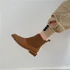 MORAZORA stivali in vera pelle tacco basso punta quadrata comode scarpe da donna autunno inverno stivaletti per donna 210506