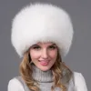 بيريتس الموضة الروسية فرو لي فنغ سيدة قبعة الراكون الحقيقي الطبيعي الدافئ زعانف الشتاء