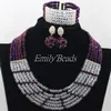 Ohrringe Halskette 2021 Smart Afrikanische Perlen Schmuck Sets Weiß Nigerian Hochzeit Braut Set Kostüm AMJ594