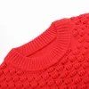 Foridol Solid Red Pulls Pull Femme Casual Plus Taille Pull doux surdimensionné Femmes Automne Hiver Tricoté Pull de Noël 210415