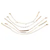 Charm Bracelets 5 PCS/Set Bohemia Gold Color Shell Beads Bracelet Set For Women Retro Boho Thin Chain Ethnic Arm Cuff Raym22