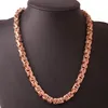 4 5 8mm Fashion Jewelry Rose Gold 316L Rostfritt stål byzantinska kedja män kvinnor halsband eller armband armband 7-40 present c332x