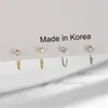 Stud Martick Fashion Europe Brand Shining Cubic Earrings 925 Sterling Silver Gold Color Simple Ear For Woman Wedding Jewelry GSE72