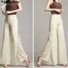 Spring Summer High Waist Pants Women Elegant Work Office Casual Long Trousers Back Wide Leg pantalon femme Plus size 210608