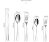 식기류 세트 골드 블랙은웨어 새틴 마감 20piece 스테인레스 스틸 Flatware 세트 식기 용 칼 붙이 서비스 5기구 용 식기 세척기 안전