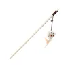 Wooden Linen Feather Cat Teaser Stick Small Bell Bait Cats Pole Toys Pet Supplies Cute Mouse Bird 1 85yf Q2