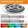 Bandes COB CRI 90, haute luminosité, bande Flexible découpable IP67, DC24V CCT RGB RGBWW RGBNW RGBCW, 3000K 4000K 6000K, 5 m/rouleau